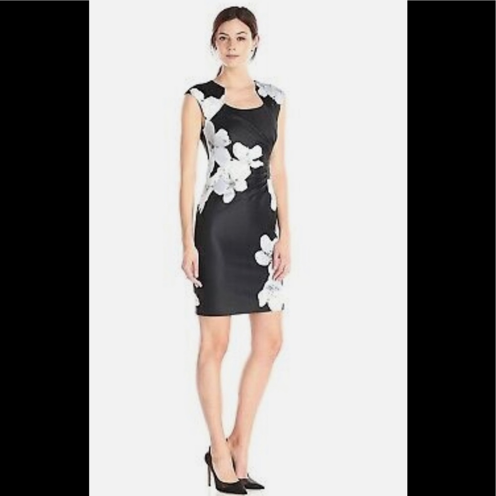 Calvin Klein floral print dress size 12.